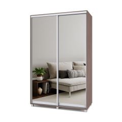 РОЛАНД Шкаф-купе с зеркалами Шимо темный (600*1400) Р643 в Ревде - revda.mebel24.online | фото