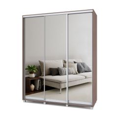 РОЛАНД Шкаф-купе с зеркалами Шимо темный (600*1800) Р683 в Ревде - revda.mebel24.online | фото