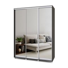 РОЛАНД Шкаф-купе с зеркалами Венге (450*1700) Р473 в Ревде - revda.mebel24.online | фото