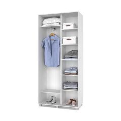 РОЛАНД Шкаф-купе с зеркалом Анкор светлый (450*1000) Р402 в Ревде - revda.mebel24.online | фото 3
