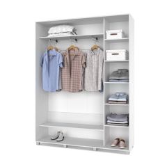 РОЛАНД Шкаф-купе с зеркалом Анкор светлый (450*1700) Р472 в Ревде - revda.mebel24.online | фото 3