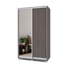 РОЛАНД Шкаф-купе с зеркалом Анкор темный (450*1300) Р432 в Ревде - revda.mebel24.online | фото