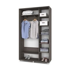 РОЛАНД Шкаф-купе с зеркалом Анкор темный (450*1300) Р432 в Ревде - revda.mebel24.online | фото 3