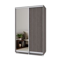 РОЛАНД Шкаф-купе с зеркалом Анкор темный (450*1400) Р442 в Ревде - revda.mebel24.online | фото 2