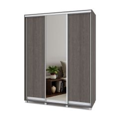 РОЛАНД Шкаф-купе с зеркалом Анкор темный (450*1700) Р472 в Ревде - revda.mebel24.online | фото 2