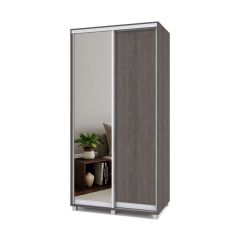 РОЛАНД Шкаф-купе с зеркалом Анкор темный (600*1100) Р612 в Ревде - revda.mebel24.online | фото