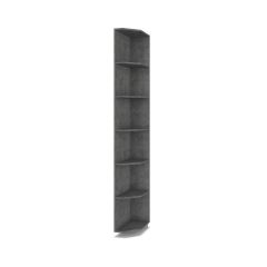 РОЛАНД Шкаф-купе с зеркалом Камень темный (450*1600) Р462 в Ревде - revda.mebel24.online | фото