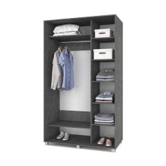 РОЛАНД Шкаф-купе с зеркалом Камень темный (600*1300) Р632 в Ревде - revda.mebel24.online | фото 2