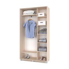 РОЛАНД Шкаф-купе с зеркалом Млечный дуб (450*1200) Р422 в Ревде - revda.mebel24.online | фото 2