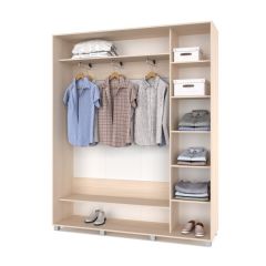 РОЛАНД Шкаф-купе с зеркалом Млечный дуб (450*1800) Р482 в Ревде - revda.mebel24.online | фото 2