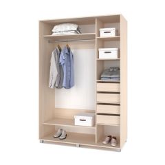 РОЛАНД Шкаф-купе с зеркалом Млечный дуб (600*1200) Р622 в Ревде - revda.mebel24.online | фото 4