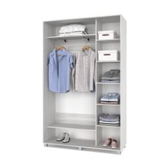 РОЛАНД Шкаф-купе с зеркалом Шимо светлый (450*1400) Р442 в Ревде - revda.mebel24.online | фото 3