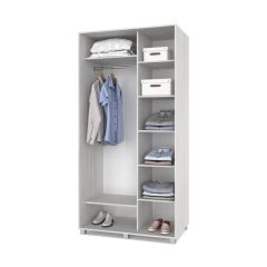 РОЛАНД Шкаф-купе с зеркалом Шимо светлый (600*1100) Р612 в Ревде - revda.mebel24.online | фото 2