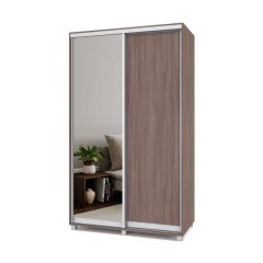 РОЛАНД Шкаф-купе с зеркалом Шимо темный (450*1300) Р432 в Ревде - revda.mebel24.online | фото 2