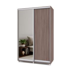 РОЛАНД Шкаф-купе с зеркалом Шимо темный (450*1400) Р442 в Ревде - revda.mebel24.online | фото 2