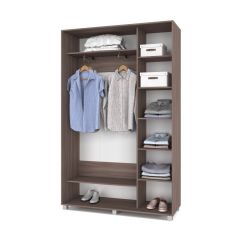РОЛАНД Шкаф-купе с зеркалом Шимо темный (450*1400) Р442 в Ревде - revda.mebel24.online | фото 3