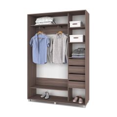 РОЛАНД Шкаф-купе с зеркалом Шимо темный (450*1400) Р442 в Ревде - revda.mebel24.online | фото 5
