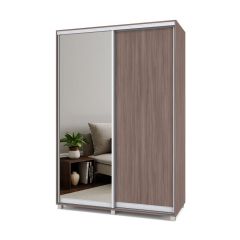 РОЛАНД Шкаф-купе с зеркалом Шимо темный (450*1500) Р452 в Ревде - revda.mebel24.online | фото 2