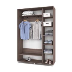 РОЛАНД Шкаф-купе с зеркалом Шимо темный (450*1500) Р452 в Ревде - revda.mebel24.online | фото 3