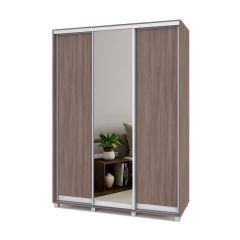 РОЛАНД Шкаф-купе с зеркалом Шимо темный (450*1600) Р462 в Ревде - revda.mebel24.online | фото 2