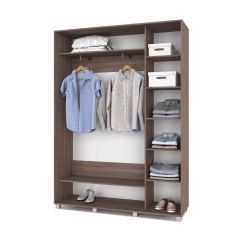 РОЛАНД Шкаф-купе с зеркалом Шимо темный (450*1600) Р462 в Ревде - revda.mebel24.online | фото 3