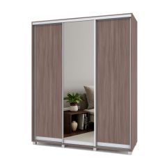 РОЛАНД Шкаф-купе с зеркалом Шимо темный (450*1800) Р482 в Ревде - revda.mebel24.online | фото