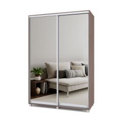 РОЛАНД Шкаф-купе с зеркалами Шимо темный (600*1500) Р653 в Ревде - revda.mebel24.online | фото