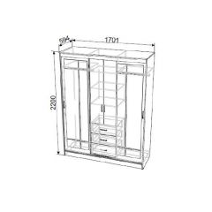 Шкаф-купе ШКП 1 (Венге/Ясень Анкор светлый) в Ревде - revda.mebel24.online | фото 3