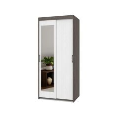 ТОМАС Шкаф-купе с зеркалом Анкор темный/светлый Т22 в Ревде - revda.mebel24.online | фото