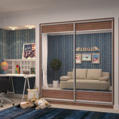 Шкаф-купе Юлия 2000 ЛДСП/Зеркало/ЛДСП (ЛДСП 1 кат.) в Ревде - revda.mebel24.online | фото 8