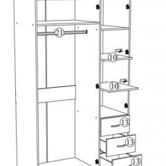 Шкаф Лофт 3-х створчатый в Ревде - revda.mebel24.online | фото 6