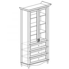 Шкаф многоцелевой №402 Прованс в Ревде - revda.mebel24.online | фото 2