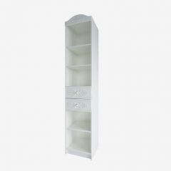 KI-KI СД450.1 Стеллаж 450 с ящ (белый/белое дерево) в Ревде - revda.mebel24.online | фото