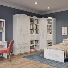 KI-KI СД450.1 Стеллаж 450 с ящ (белый/белое дерево) в Ревде - revda.mebel24.online | фото 5