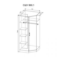 СОФИ СШУ860.1 Шкаф угловой в Ревде - revda.mebel24.online | фото 2