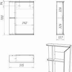 Шкаф-зеркало Норма 1-50 правый АЙСБЕРГ (DA1602HZ) в Ревде - revda.mebel24.online | фото 8