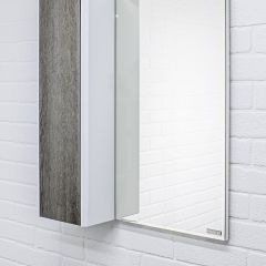 Шкаф-зеркало Uno 60 Дуб серый левый/правый Домино (DU1503HZ) в Ревде - revda.mebel24.online | фото 8