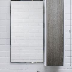 Шкаф-зеркало Uno 60 Дуб серый левый/правый Домино (DU1503HZ) в Ревде - revda.mebel24.online | фото 7