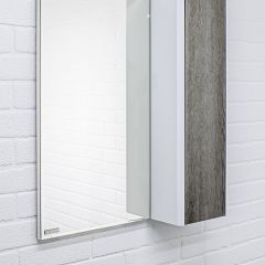 Шкаф-зеркало Uno 60 Дуб серый левый/правый Домино (DU1503HZ) в Ревде - revda.mebel24.online | фото 9