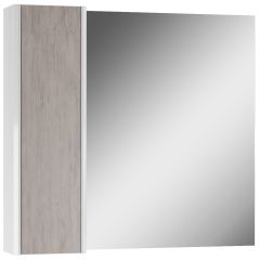 Шкаф-зеркало Uno 80 Дуб серый левый/правый Домино (DU1504HZ) в Ревде - revda.mebel24.online | фото 6