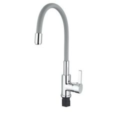 Смеситель для кухни с силиконовым изливом A9890T (Серый) в Ревде - revda.mebel24.online | фото