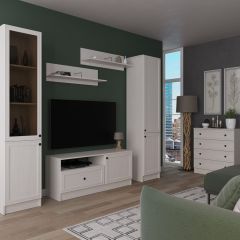 ВЕСТА Гостиная (модульная) Ясень анкор светлый в Ревде - revda.mebel24.online | фото