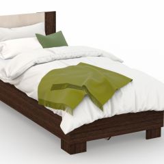 Спальня Аврора Кровать 90 со встроенным основанием под матрас Венге/Дуб молочный в Ревде - revda.mebel24.online | фото