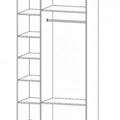 ГАММА Спальный гарнитур (модульный) дуб вотан в Ревде - revda.mebel24.online | фото 13