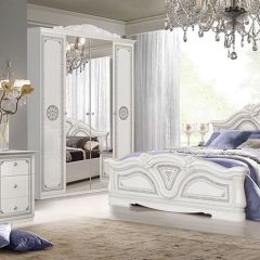 Спальня Грация (комплект 4 дв.) белый/серебро в Ревде - revda.mebel24.online | фото