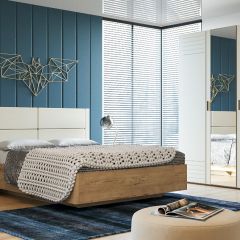 Спальня Livorno Модульная (Софт Панакота/Дуб Бунратти) в Ревде - revda.mebel24.online | фото