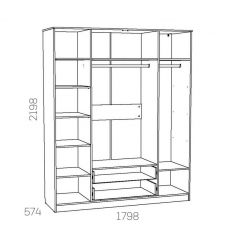 НМ 011.84 Х Шкаф комбинированный "Оливия" в Ревде - revda.mebel24.online | фото 3