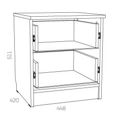 НМ 040.37 Х Тумба прикроватная "Оливия" в Ревде - revda.mebel24.online | фото 3