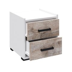 Спальня Соната Тумба прикроватная (Белый/Дуб юкон) в Ревде - revda.mebel24.online | фото 2