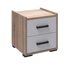 Спальня Соната Тумба прикроватная (дуб сонома/белый) в Ревде - revda.mebel24.online | фото